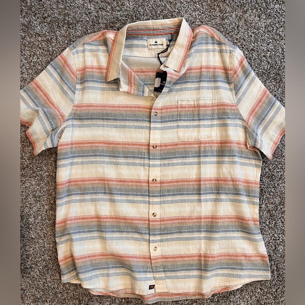 The Normal Brand Men’s Striped Shirt Size XXL NWT